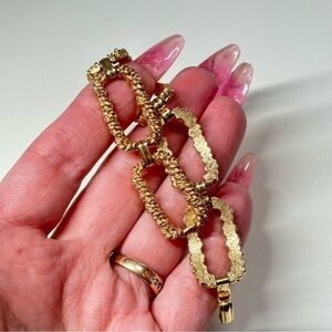 Crown Trifari vintage gold tone bracelet